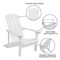 Merrick Lane Set of 2 Riviera All-Weather Adirondack Patio Chairs with Matching Side Table